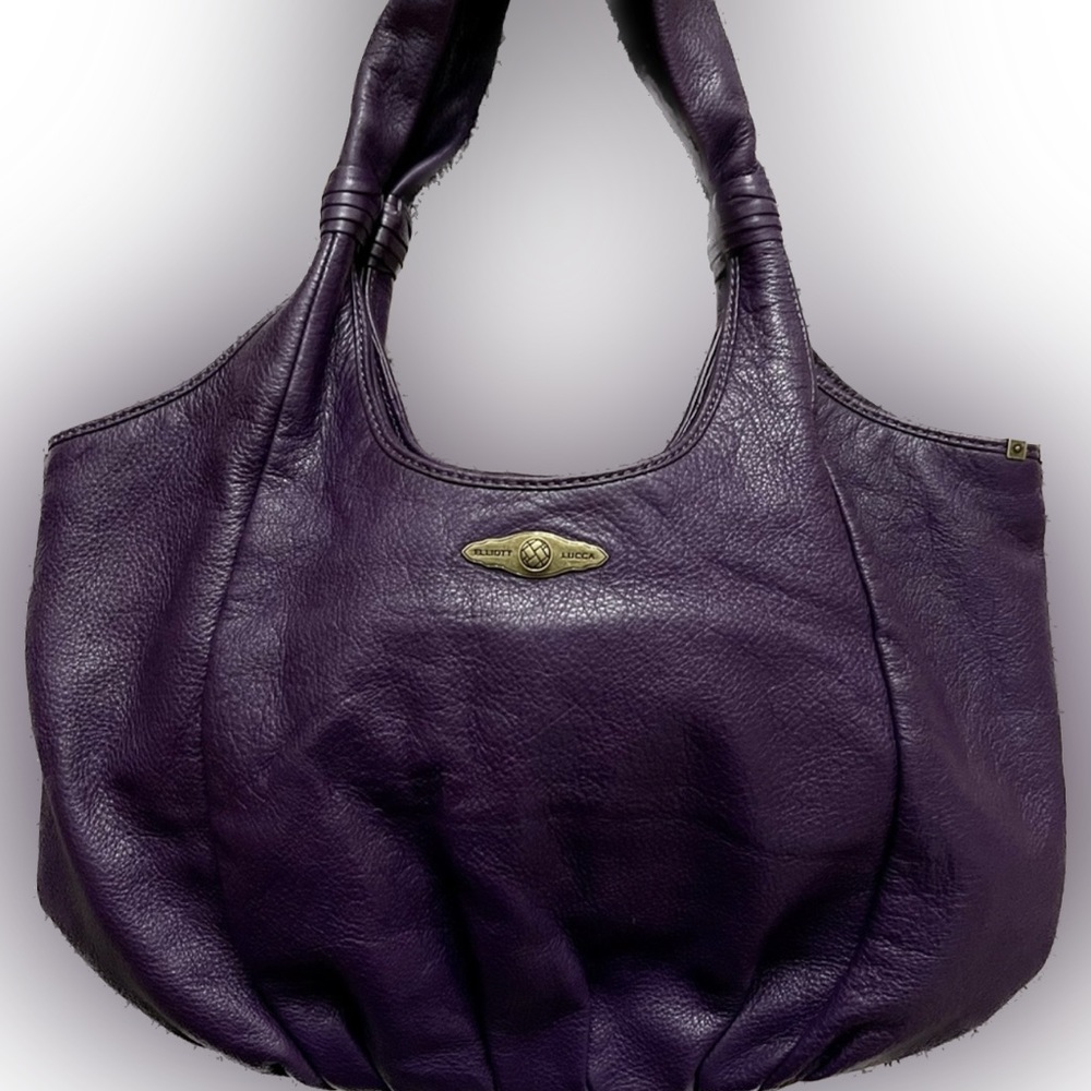 Elliott Lucca 100% Leather handbag Color-Purple